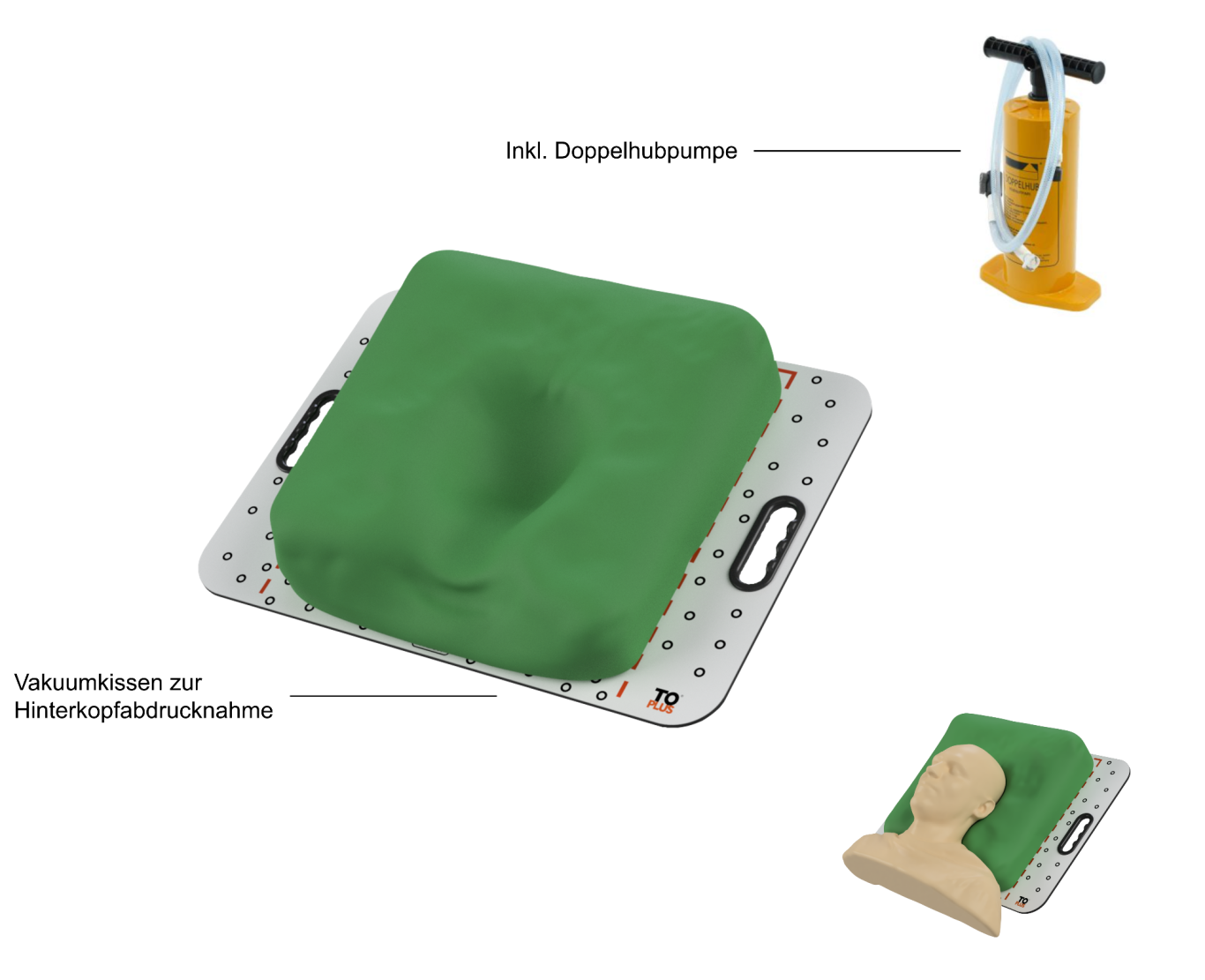 TOscan-Head, 3D-Scanwerkzeug Kopf, Kopfscanhilfe, Scan mit Vakuumkissen