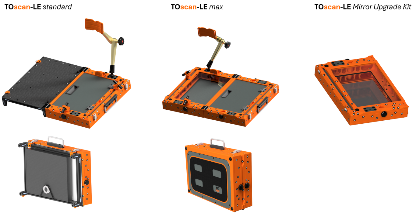 Produktvarianten vom 3D-Scankoffer  TOscan-LE